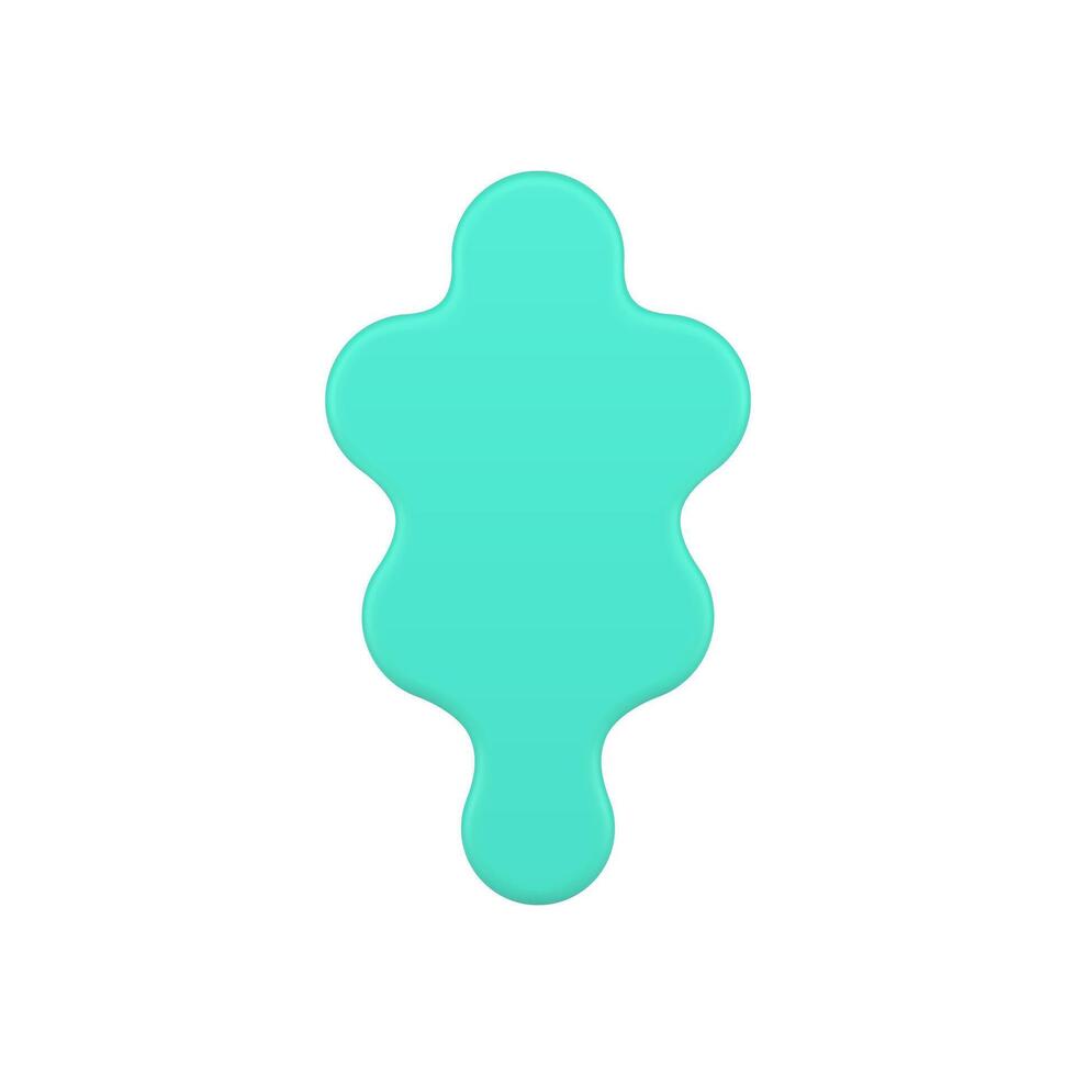 Green 3d leaf volumetric design illustration vector