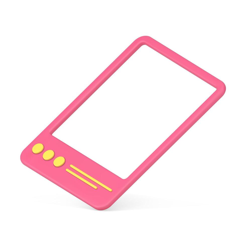 Pink social madia post frame 3d icon illustration vector