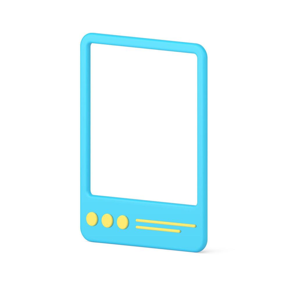 azul social madia enviar marco 3d icono ilustración vector
