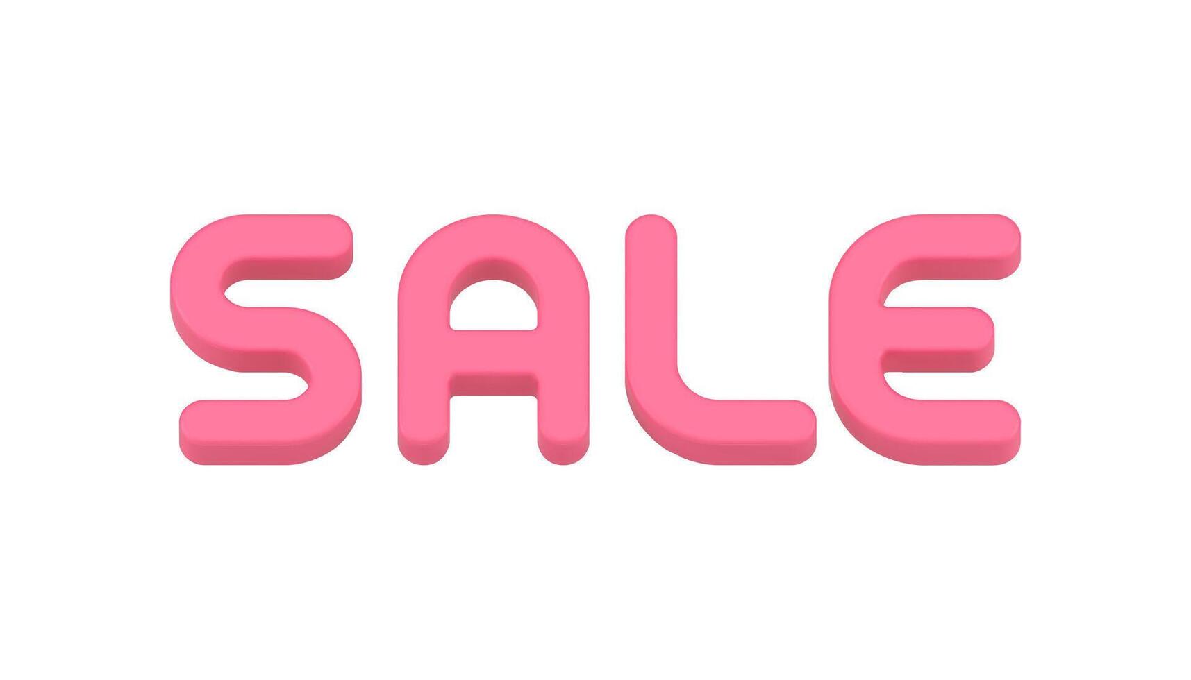 Decorative sale pink isometric diagonally placed realistic 3d icon shopping seasonal offer vector