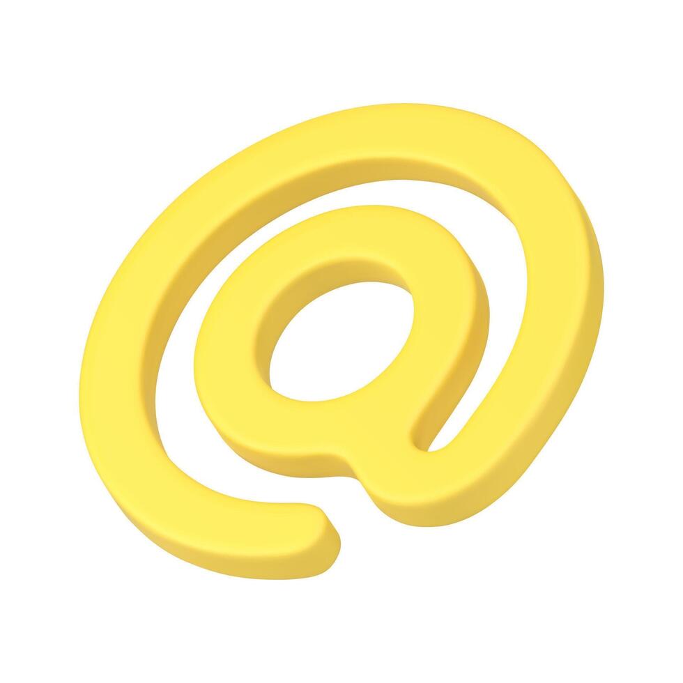 Yellow glossy personal cyberspace address URL information realistic 3d icon template vector