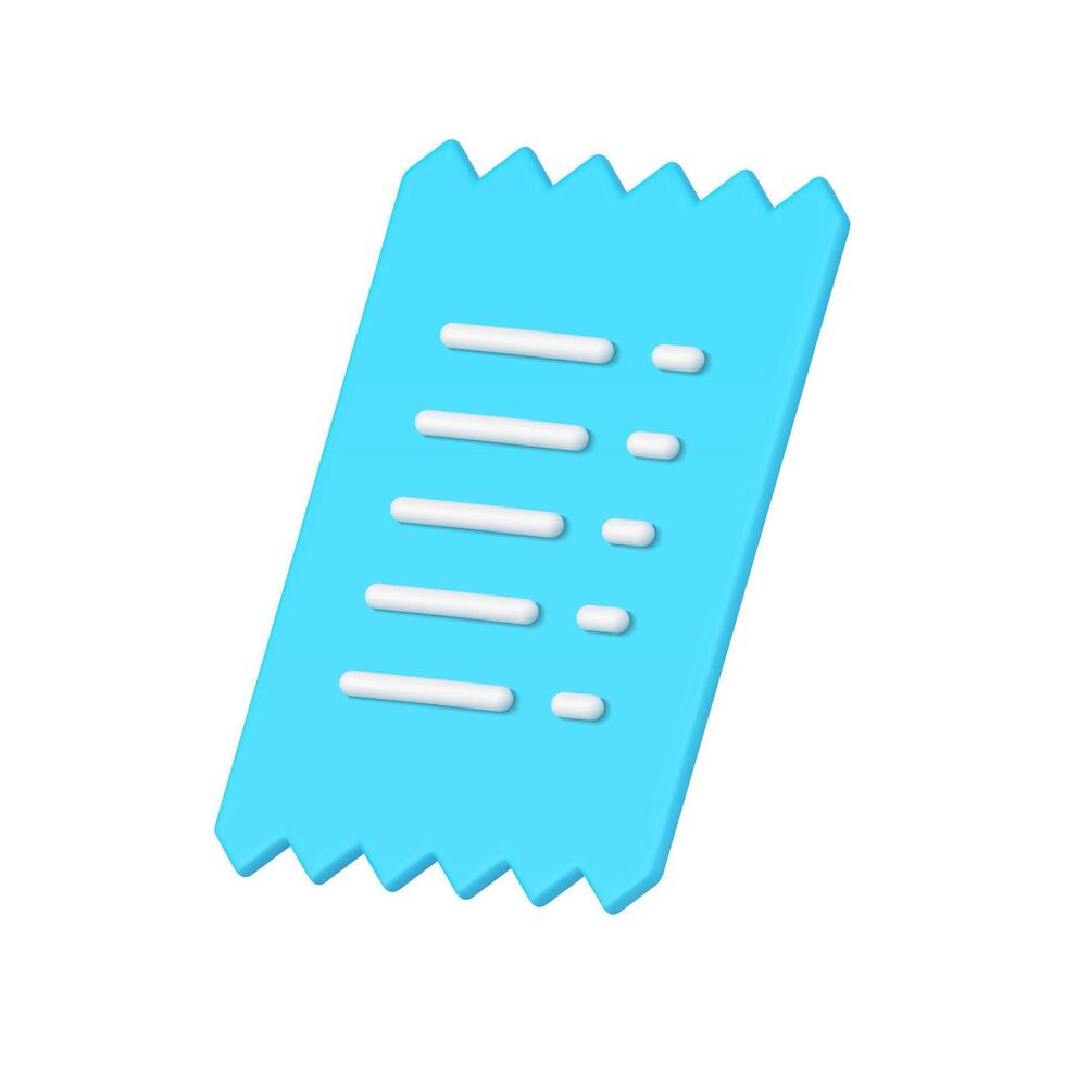 azul lustroso papel cheque bancario contabilidad documento cuenta equilibrar diagonal metido ilustración vector