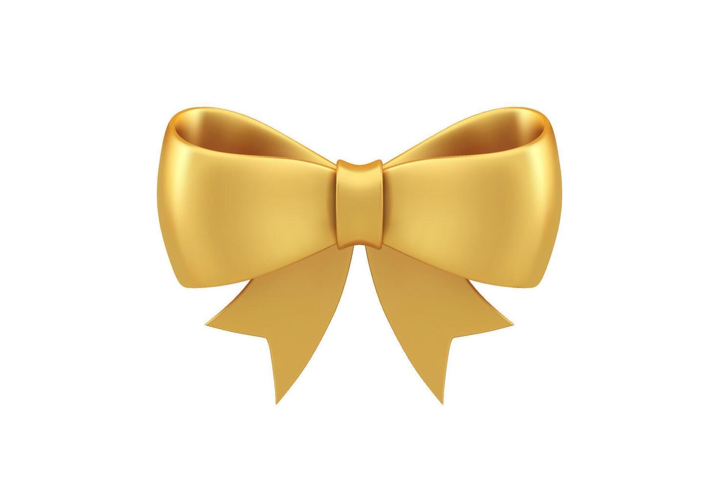 prima lustroso dorado arco cinta festivo elegante decoración realista 3d icono ilustración vector