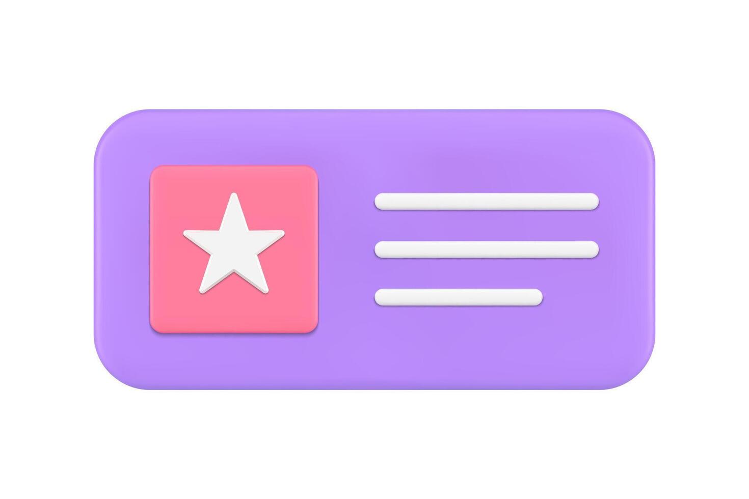 Smartphone badge star application user interface menu navigation web technology 3d icon vector