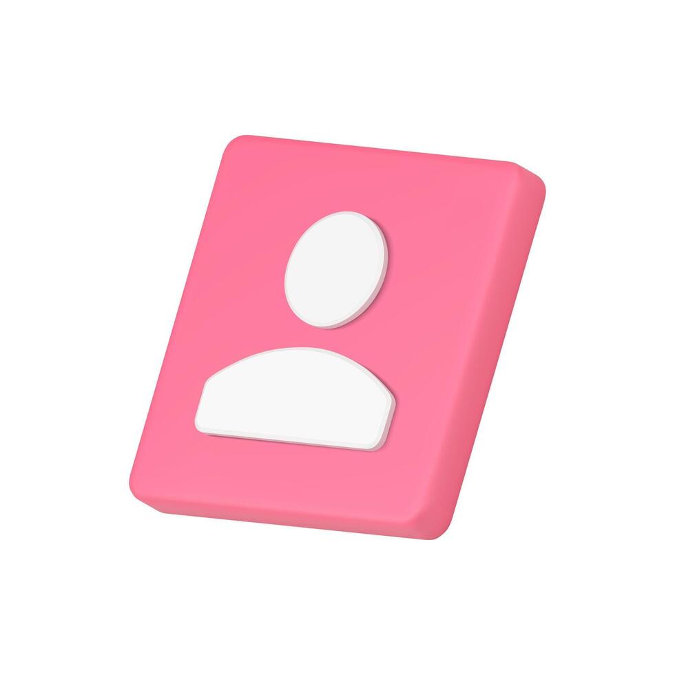 New follower friend contact community member personal account consult assistance 3d icon vector
