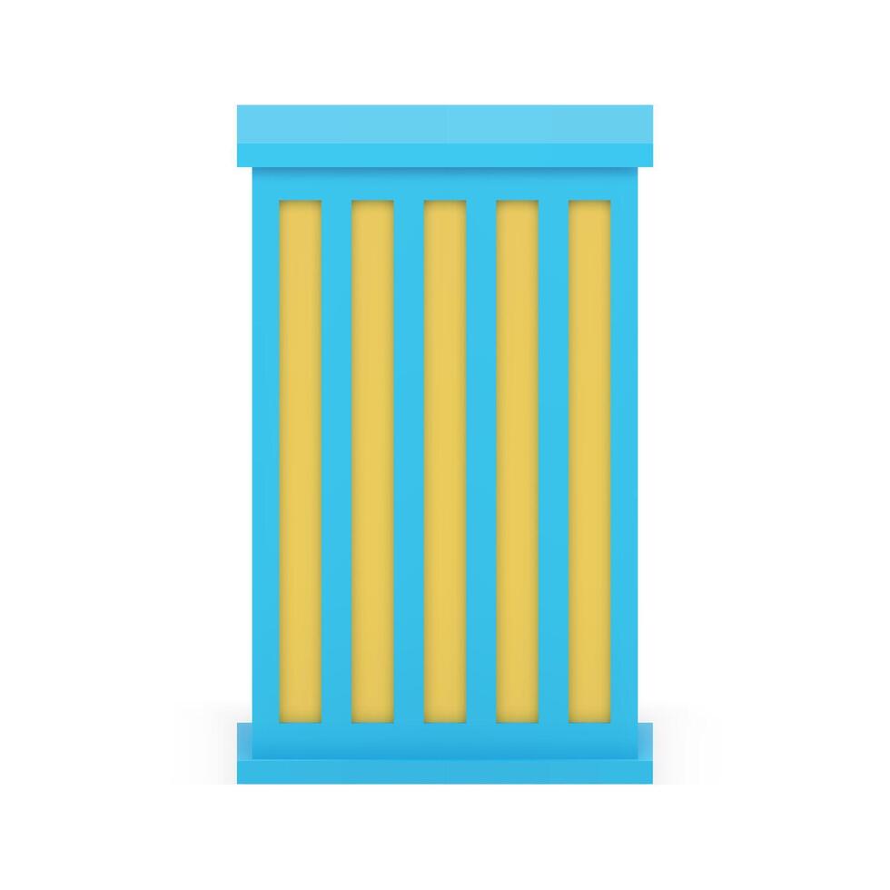 Modern office skyscraper multistory street building architecture blue design 3d icon vector