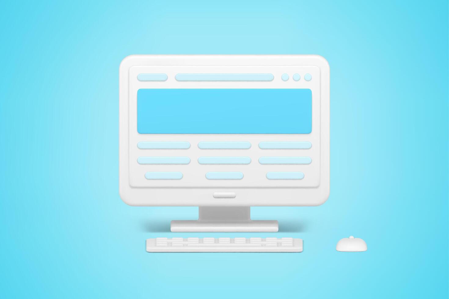 Website creation 3d icon. Encoding and developing online application vector