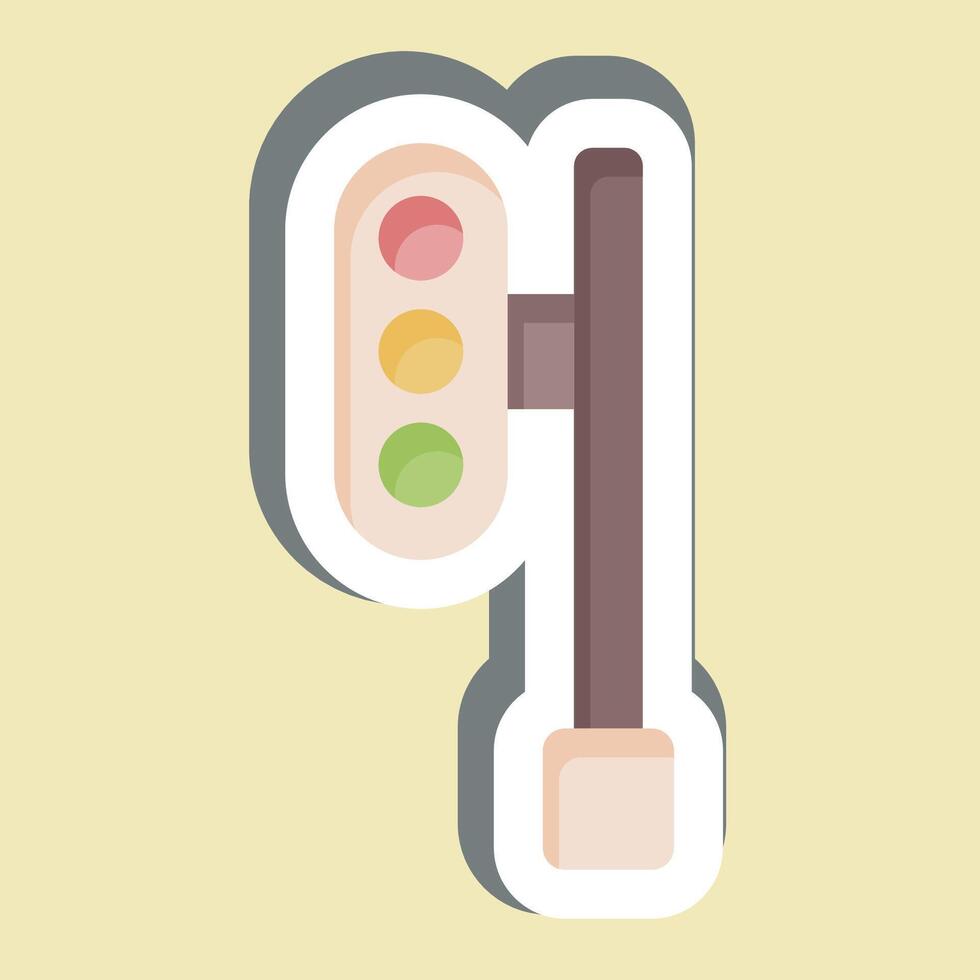 Sticker Train Traffic. related to Train Station symbol. simple design illustration vector