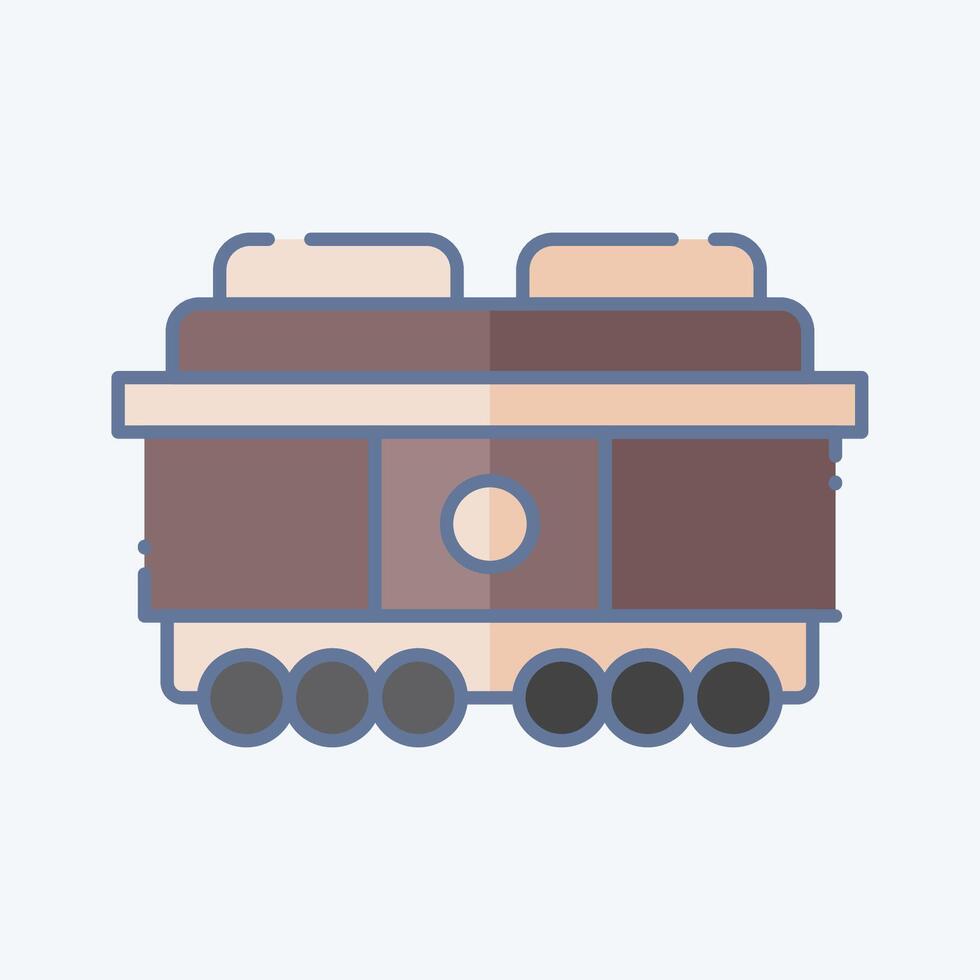 Icon Freight Car. related to Train Station symbol. doodle style. simple design illustration vector