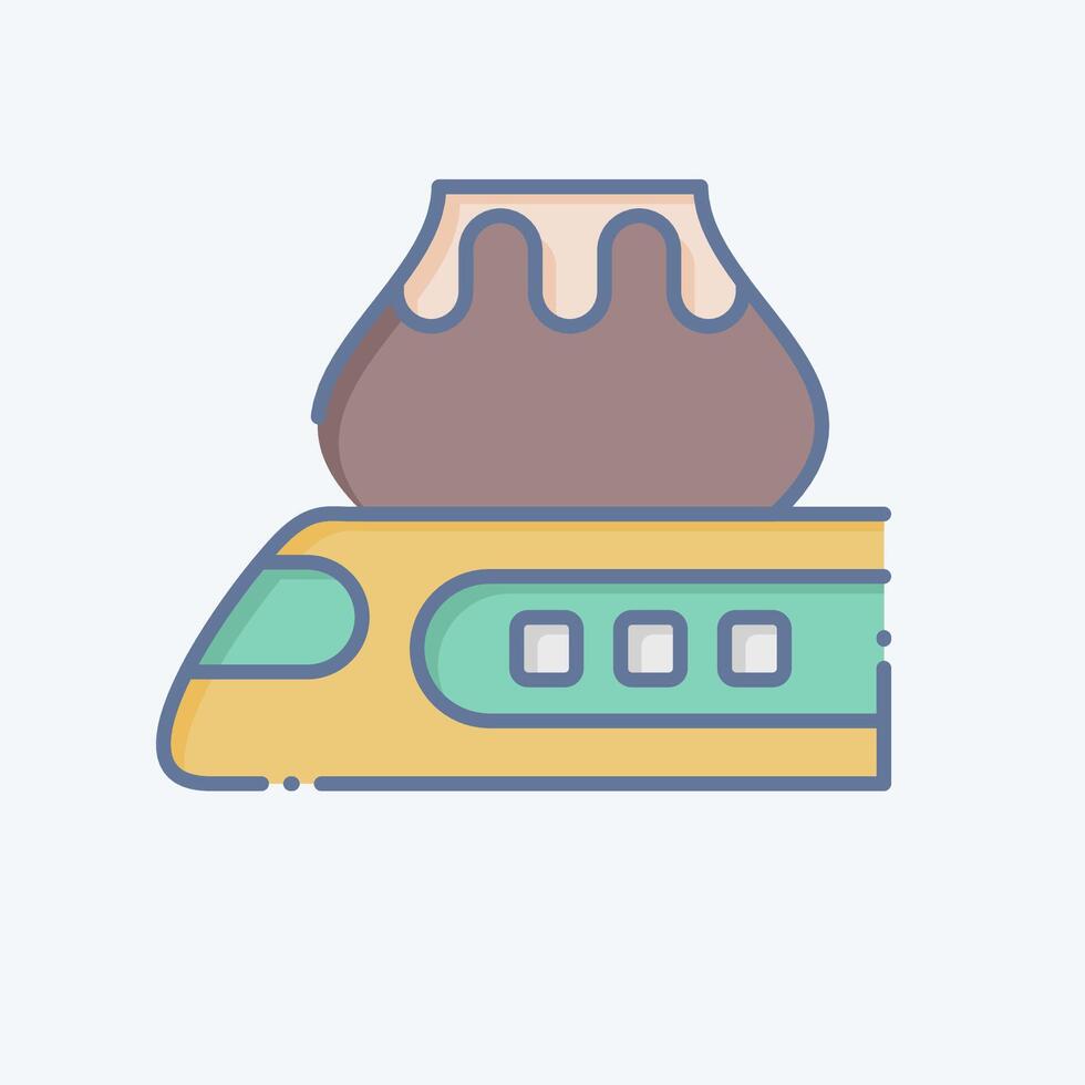 Icon High Speed Train. related to Train Station symbol. doodle style. simple design illustration vector