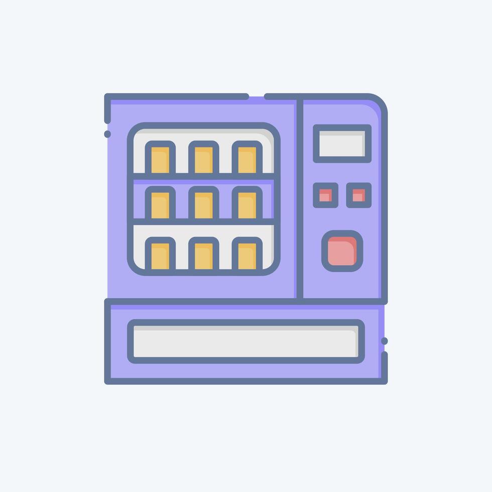 Icon Drinking Water Vending Machine. related to Train Station symbol. doodle style. simple design illustration vector