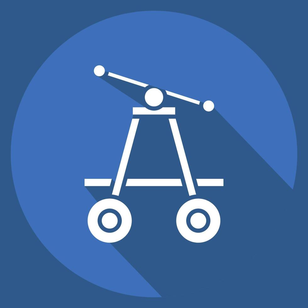 Icon Pump Trolley. related to Train Station symbol. long shadow style. simple design illustration vector