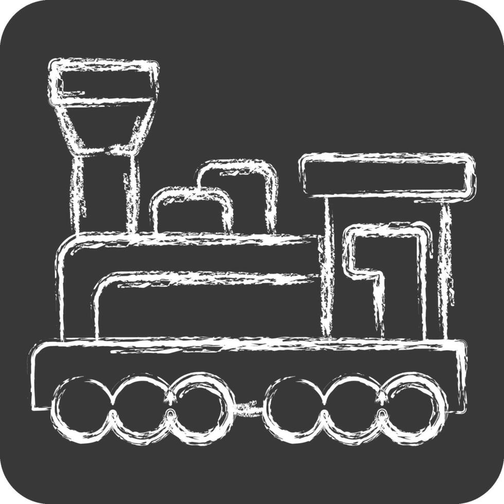 icono motor. relacionado a tren estación símbolo. tiza estilo. sencillo diseño ilustración vector