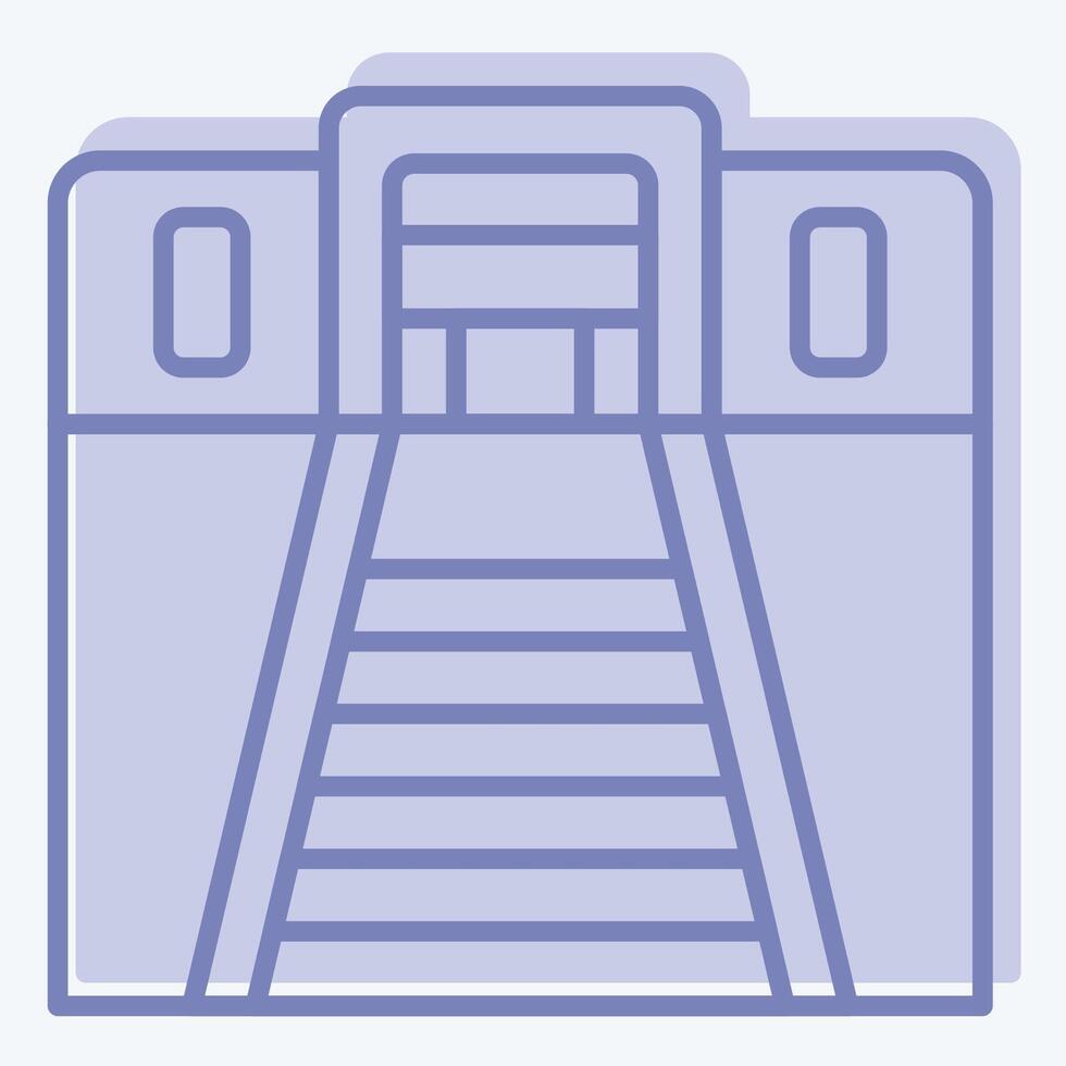 icono túnel. relacionado a tren estación símbolo. dos tono estilo. sencillo diseño ilustración vector