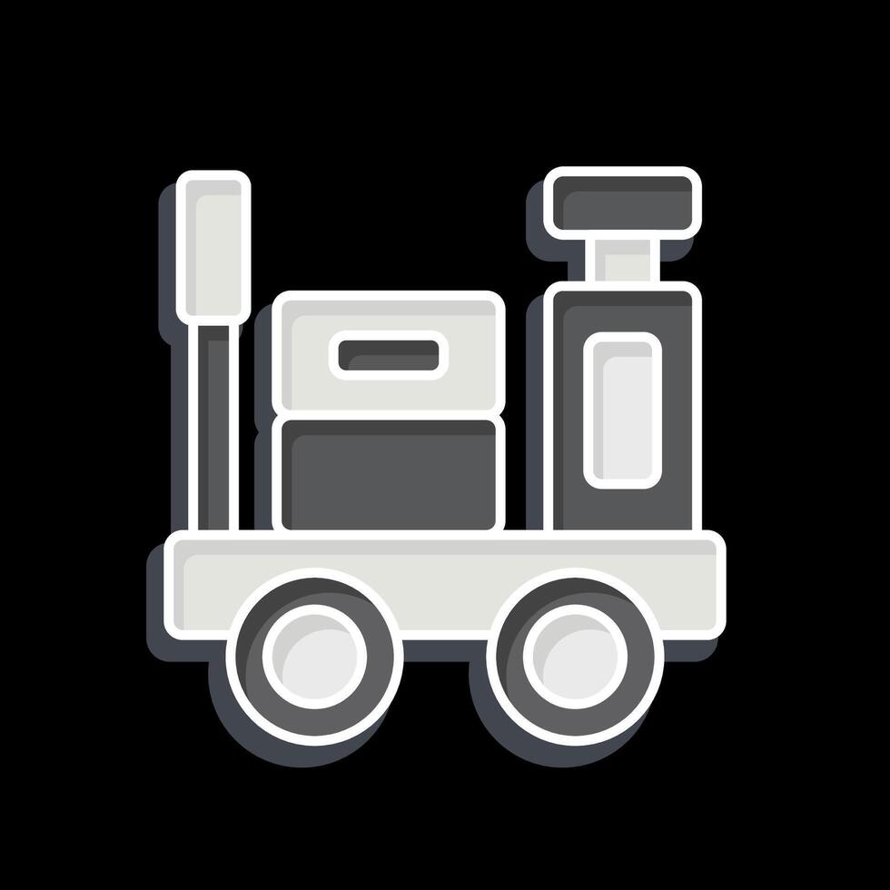 Icon Luggage Trolley. related to Train Station symbol. glossy style. simple design illustration vector
