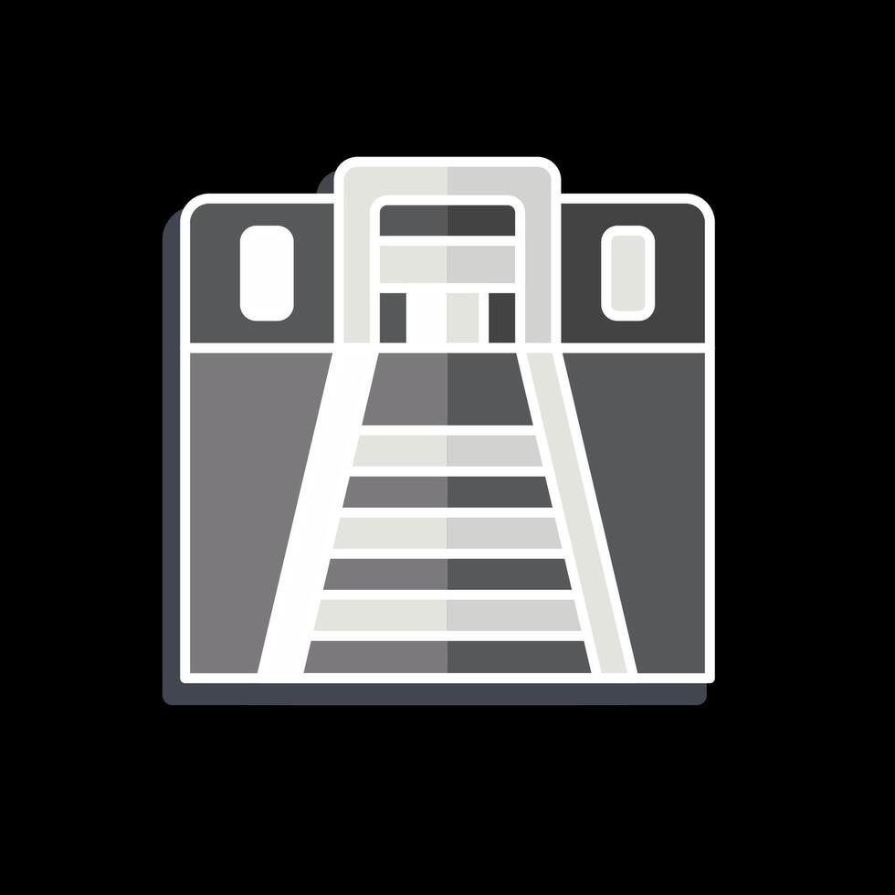 Icon Tunnel. related to Train Station symbol. glossy style. simple design illustration vector