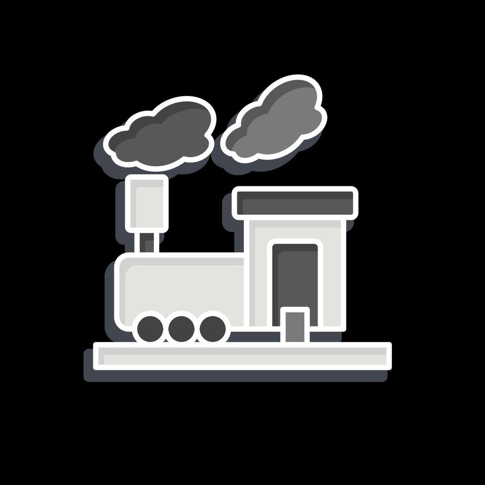 Icon Train Smoke. related to Train Station symbol. glossy style. simple design illustration vector