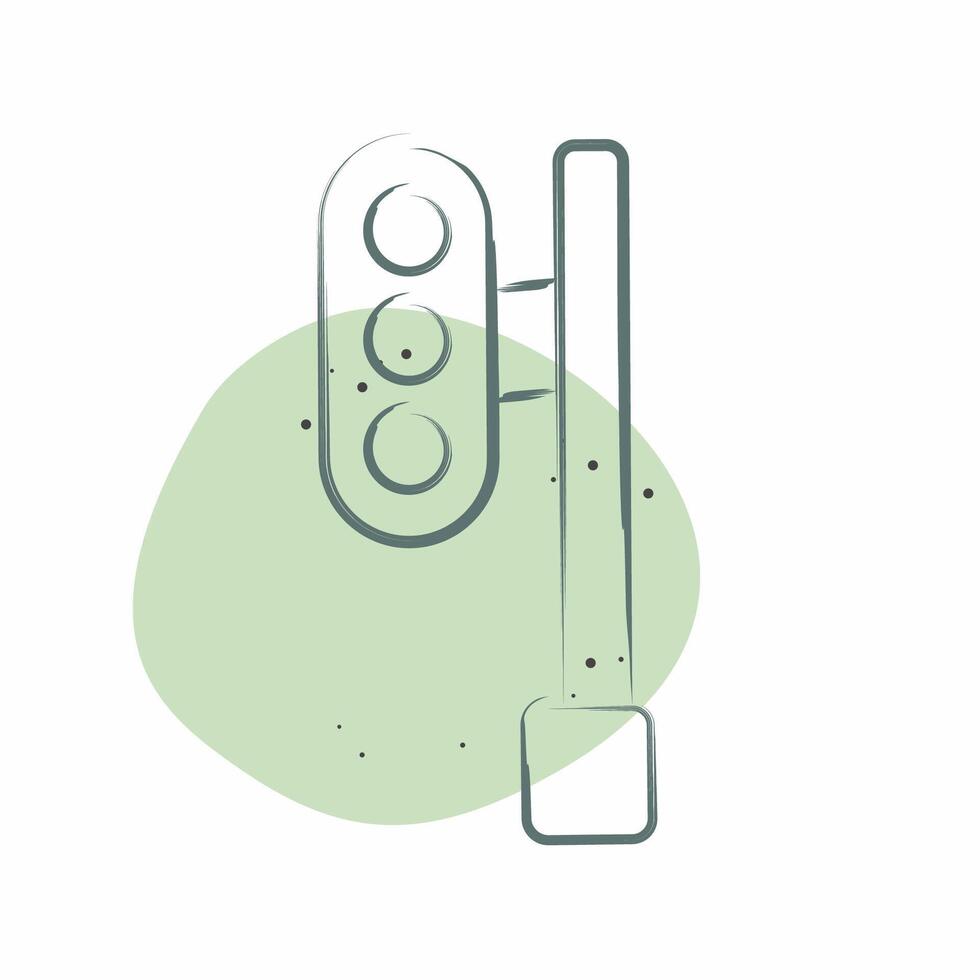 Icon Train Traffic. related to Train Station symbol. Color Spot Style. simple design illustration vector