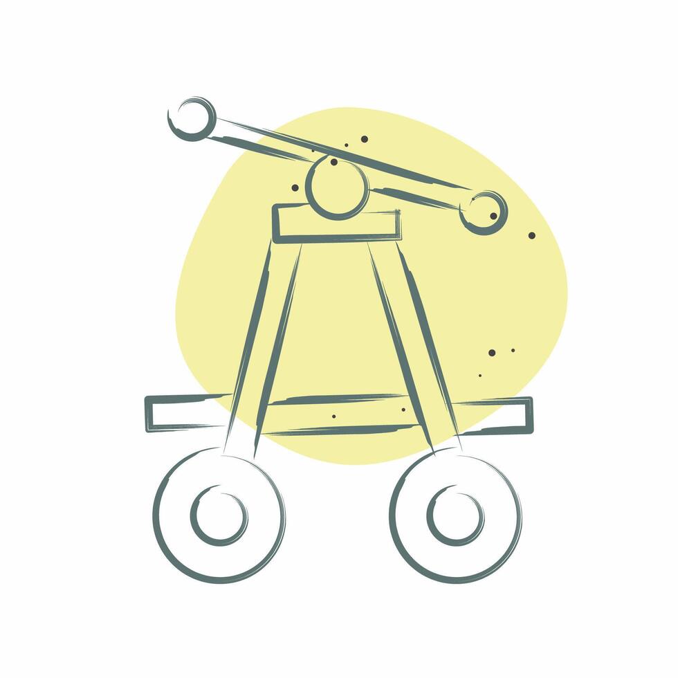 Icon Pump Trolley. related to Train Station symbol. Color Spot Style. simple design illustration vector