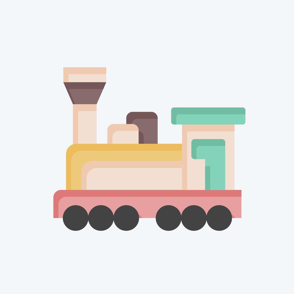 Icon Engine. related to Train Station symbol. flat style. simple design illustration vector