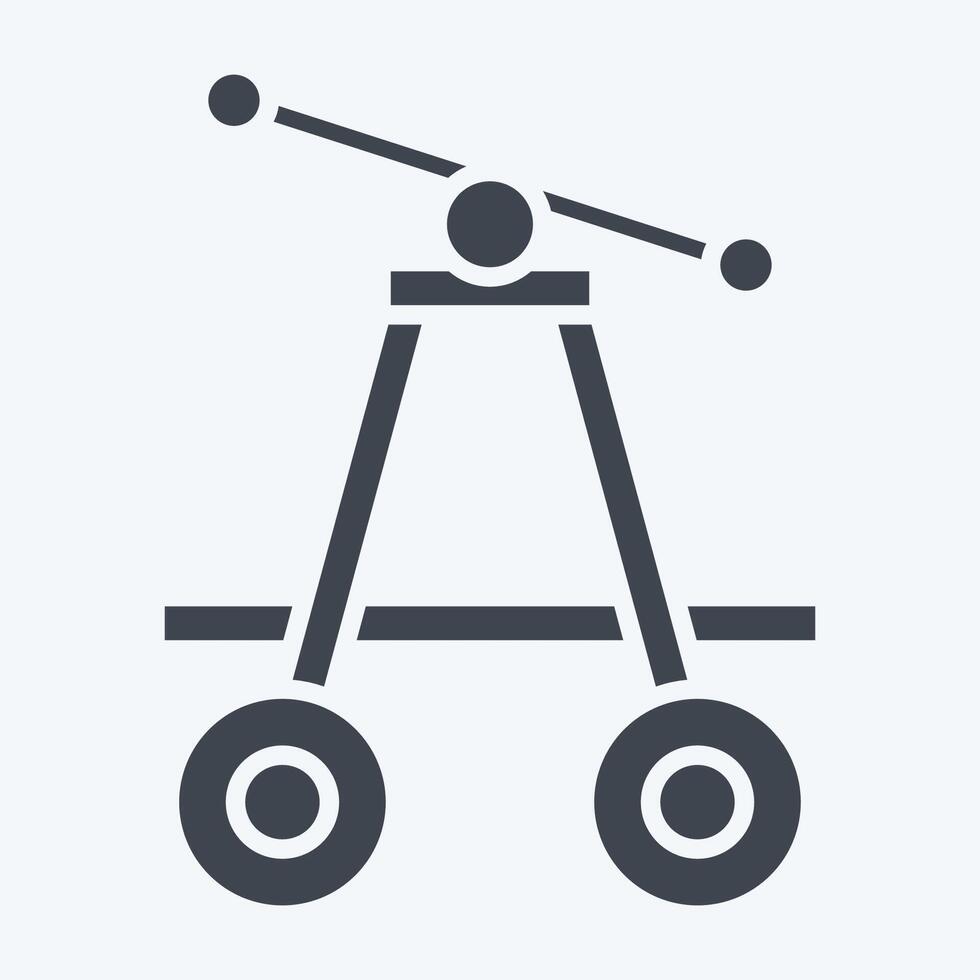 Icon Pump Trolley. related to Train Station symbol. glyph style. simple design illustration vector