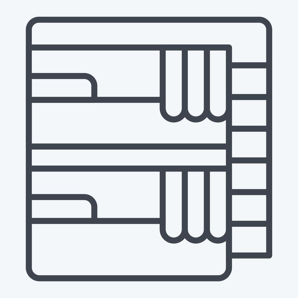 Icon Train Bed. related to Train Station symbol. line style. simple design illustration vector