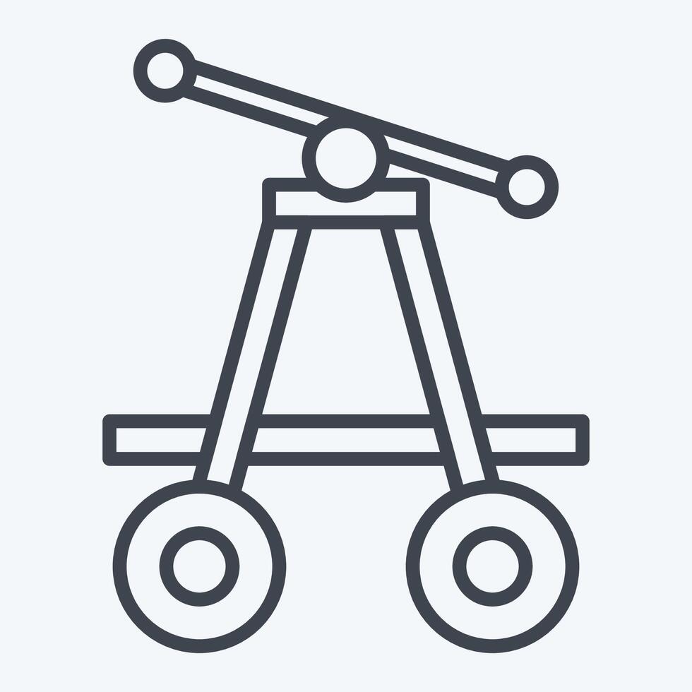 Icon Pump Trolley. related to Train Station symbol. line style. simple design illustration vector