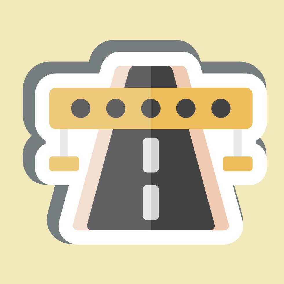 Sticker Highway. related to Smart City symbol. simple design illustration vector
