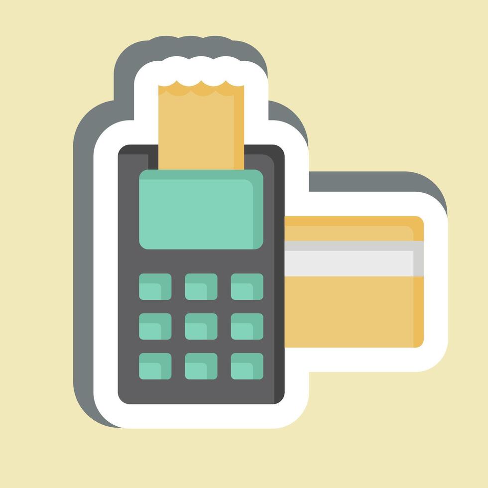 Sticker Card Payment. related to Smart City symbol. simple design illustration vector