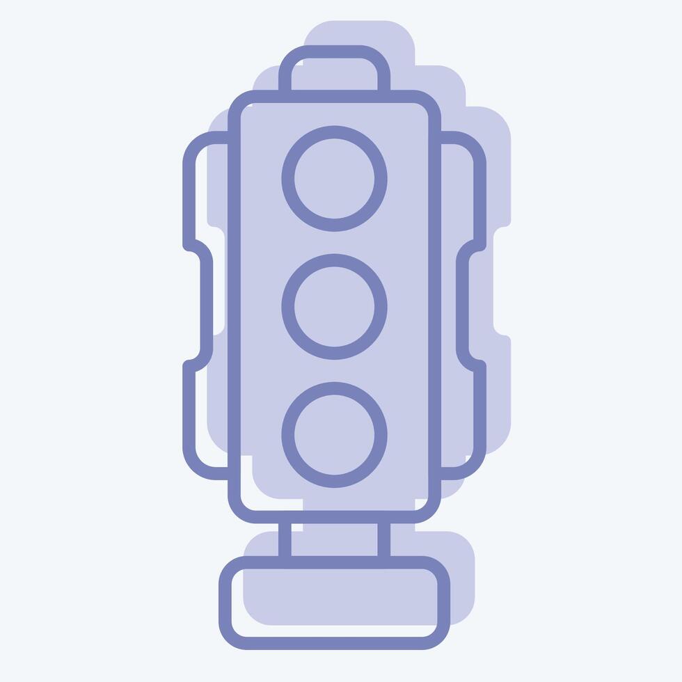 Icon Traffic Signal. related to Smart City symbol. two tone style. simple design illustration vector