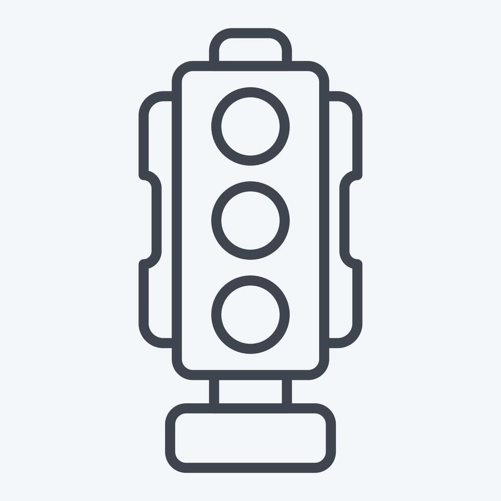 icono tráfico señal. relacionado a inteligente ciudad símbolo. línea estilo. sencillo diseño ilustración vector