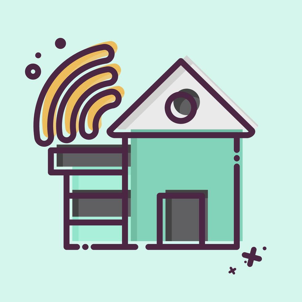 icono inteligente casa. relacionado a inteligente ciudad símbolo. mbe estilo. sencillo diseño ilustración vector