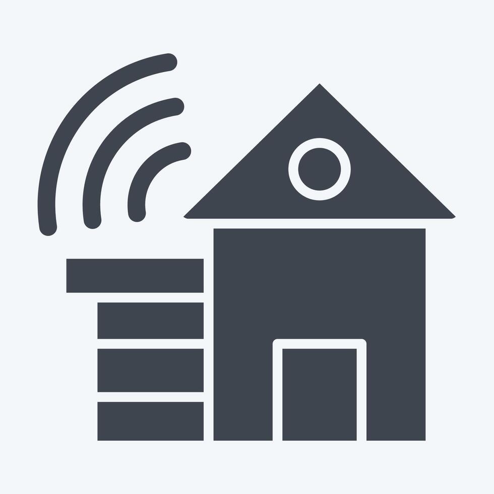 Icon Smart House. related to Smart City symbol. glyph style. simple design illustration vector