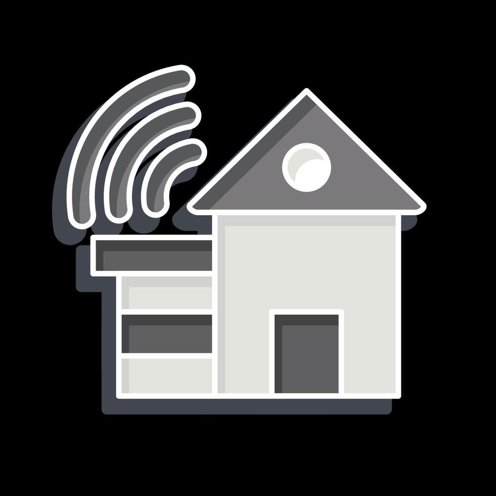 Icon Smart House. related to Smart City symbol. glossy style. simple design illustration vector