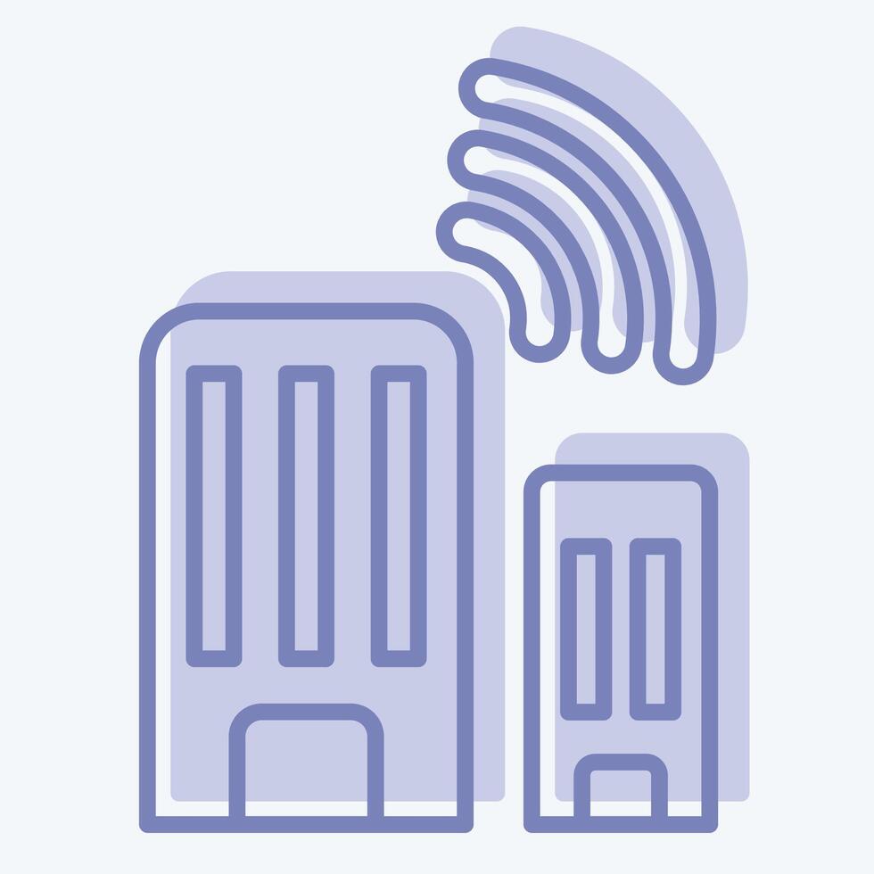 Icon Smart City. related to Smart City symbol. two tone style. simple design illustration vector