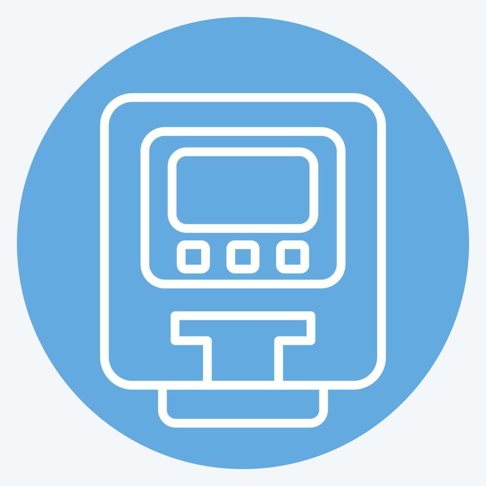 Icon Parking Meter. related to Smart City symbol. blue eyes style. simple design illustration vector