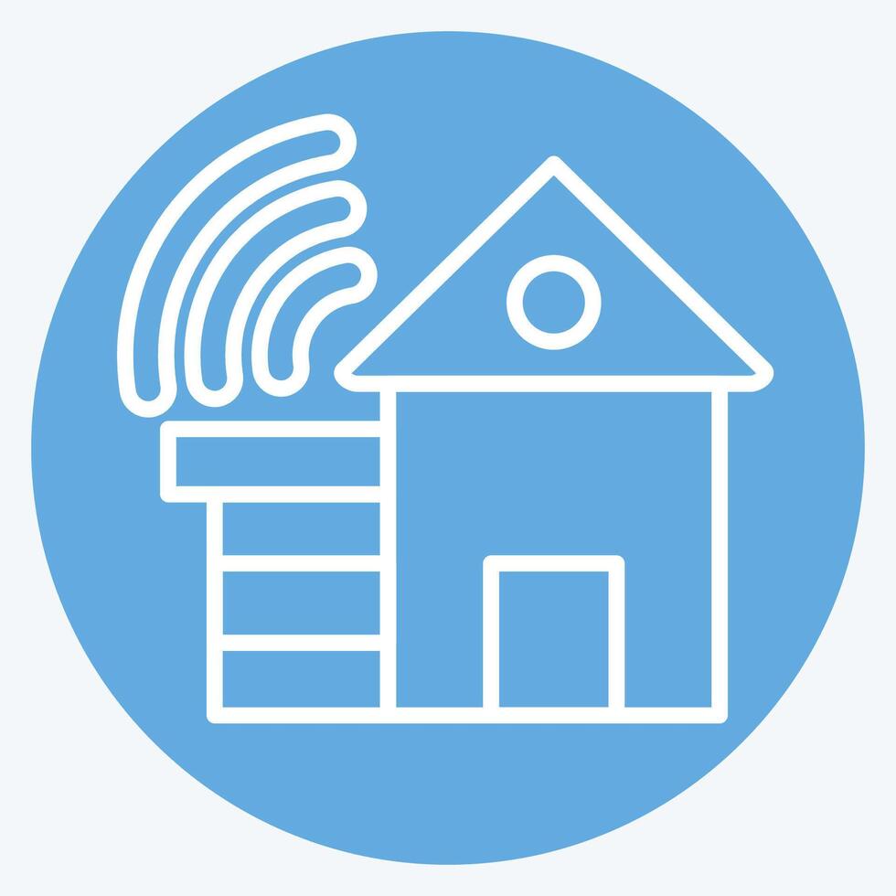 Icon Smart House. related to Smart City symbol. blue eyes style. simple design illustration vector