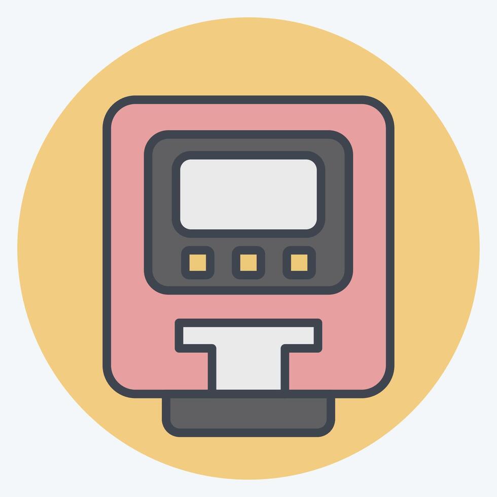 Icon Parking Meter. related to Smart City symbol. color mate style. simple design illustration vector