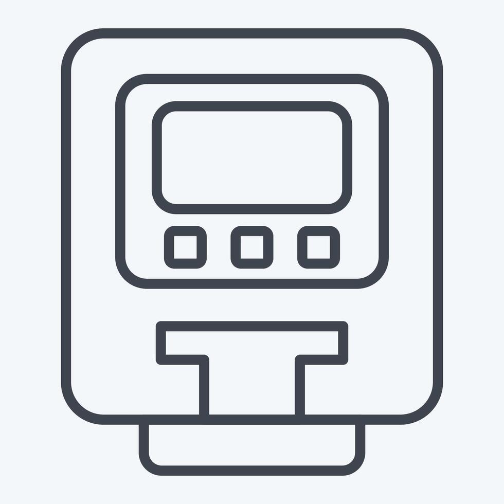 Icon Parking Meter. related to Smart City symbol. line style. simple design illustration vector