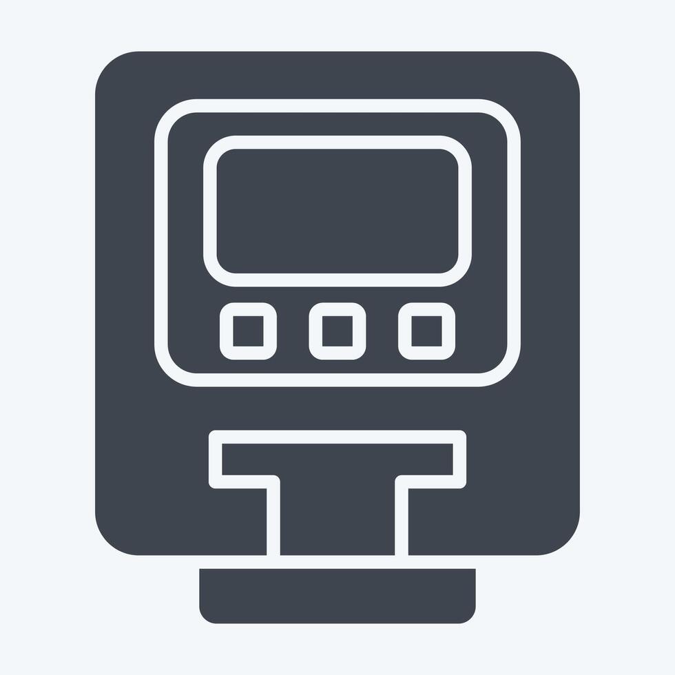 Icon Parking Meter. related to Smart City symbol. glyph style. simple design illustration vector