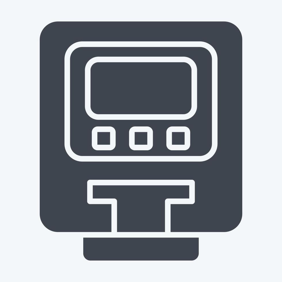 Icon Parking Meter. related to Smart City symbol. glyph style. simple design illustration vector