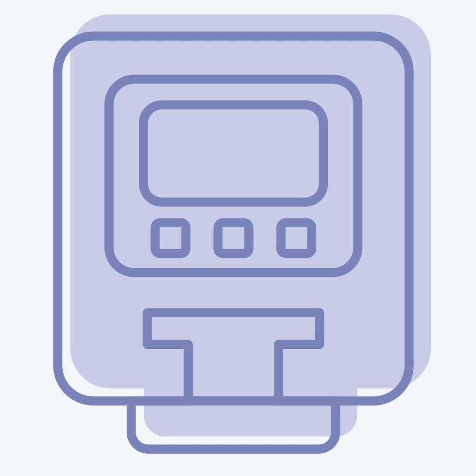 Icon Parking Meter. related to Smart City symbol. two tone style. simple design illustration vector