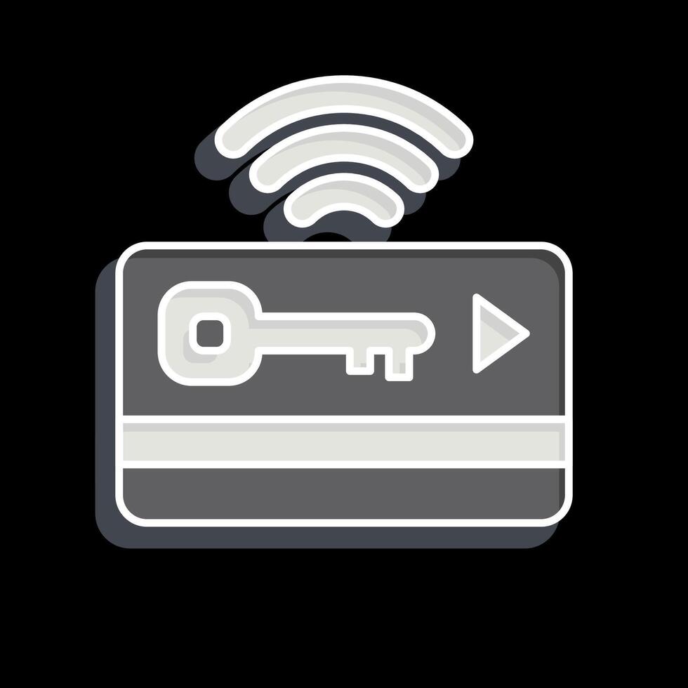Icon Keycard. related to Smart City symbol. glossy style. simple design illustration vector