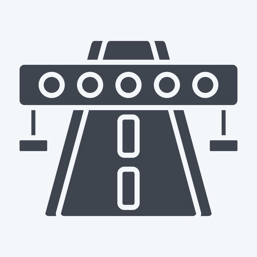 Icon Highway. related to Smart City symbol. glyph style. simple design illustration vector