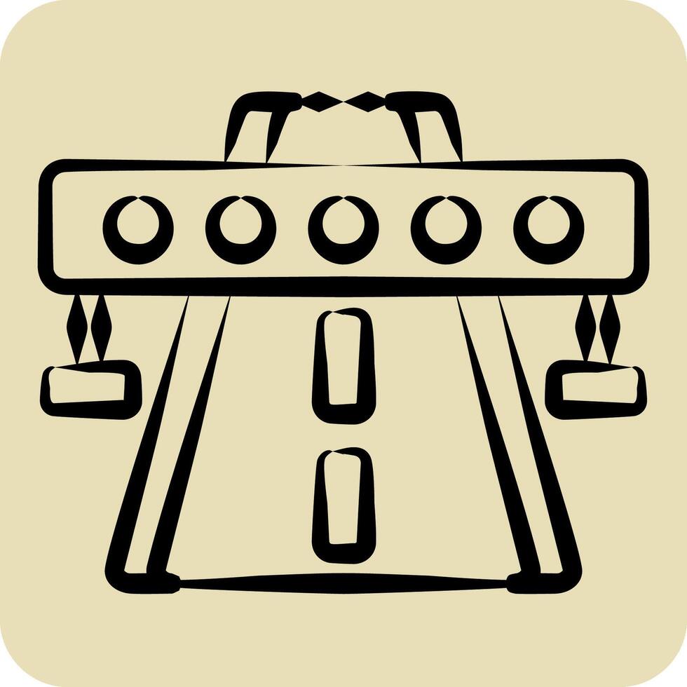Icon Highway. related to Smart City symbol. hand drawn style. simple design illustration vector