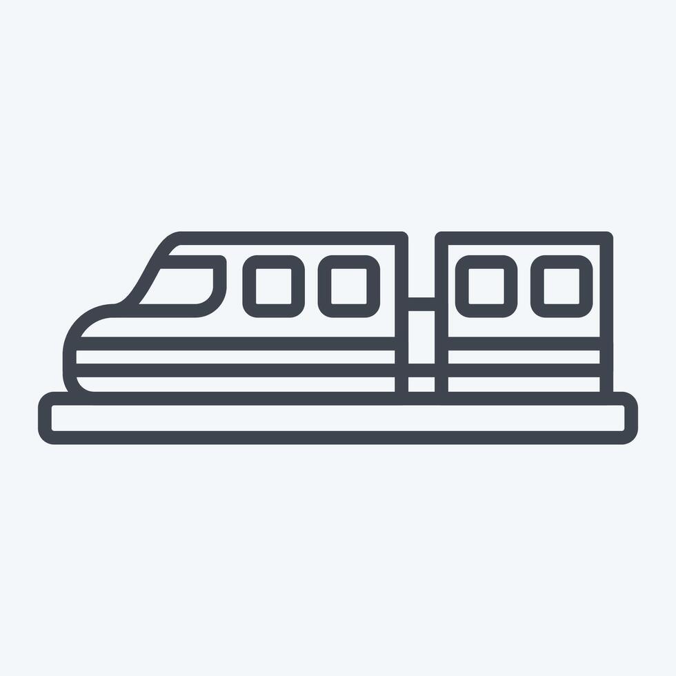 Icon High Speed Train. related to Smart City symbol. line style. simple design illustration vector