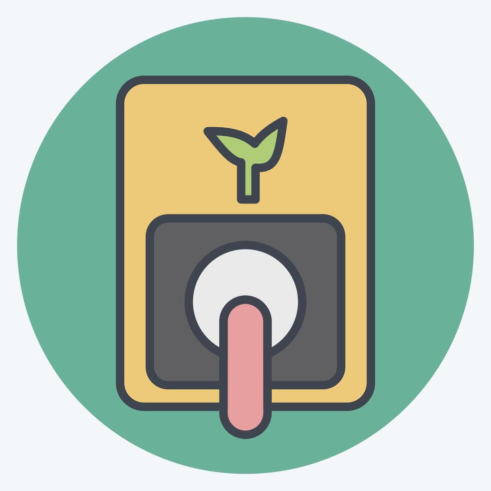 Icon Green Energy. related to Smart City symbol. color mate style. simple design illustration vector