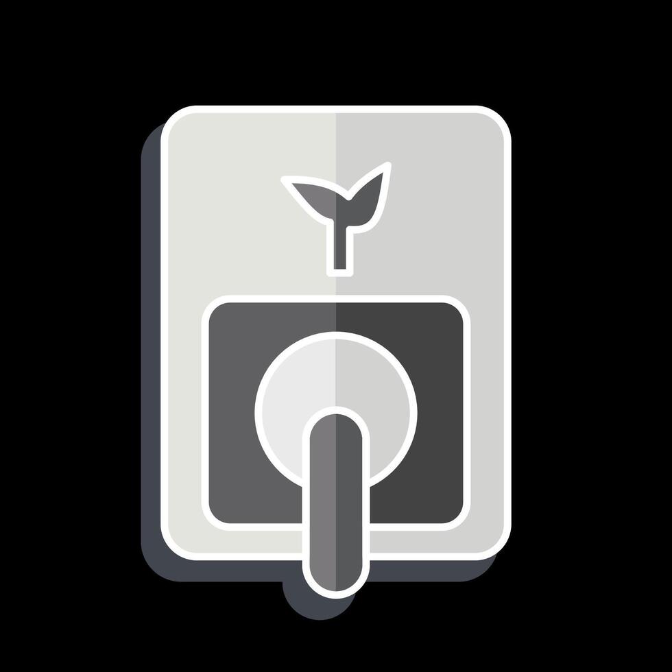Icon Green Energy. related to Smart City symbol. glossy style. simple design illustration vector