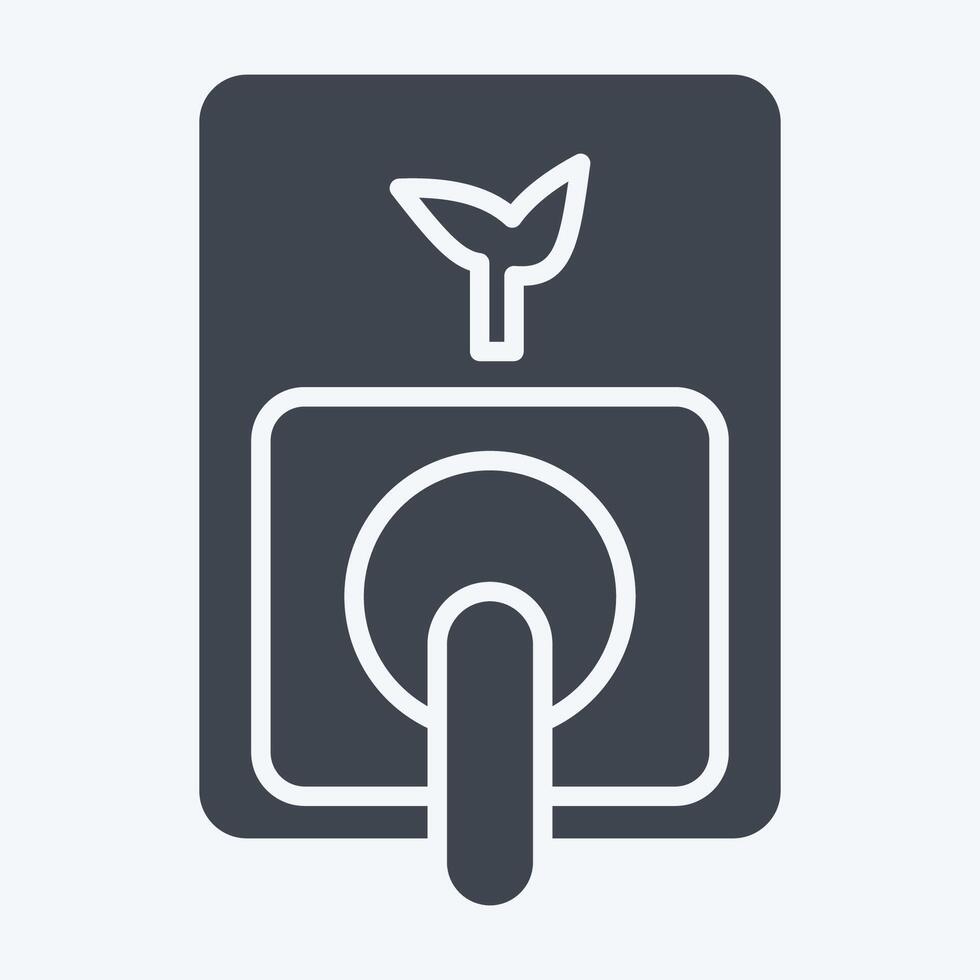 Icon Green Energy. related to Smart City symbol. glyph style. simple design illustration vector