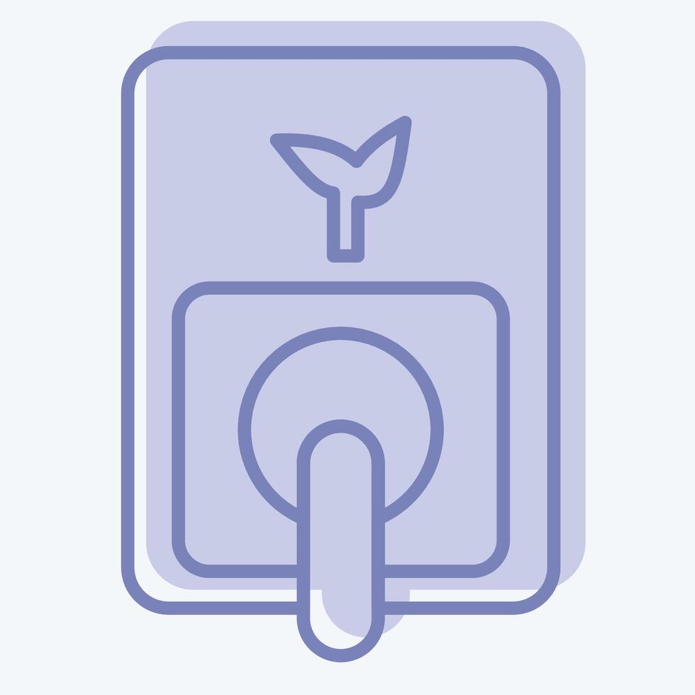 Icon Green Energy. related to Smart City symbol. two tone style. simple design illustration vector